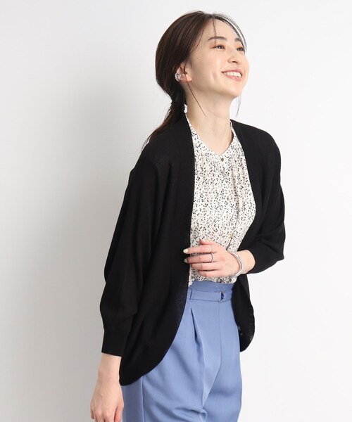 DRESKIP（ドレスキップ）の「◆気になる二の腕カバーにも◎ 7分袖ボレロ　カーディガン（カーディガン/ボレロ・レディース・グリーン/ブラック/ライトベージュ/オフホワイト・00）」の15枚目の写真