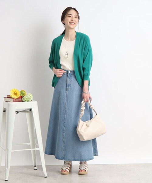 DRESKIP（ドレスキップ）の「◆気になる二の腕カバーにも◎ 7分袖ボレロ　カーディガン（カーディガン/ボレロ・レディース・グリーン/ブラック/ライトベージュ/オフホワイト・00）」の17枚目の写真