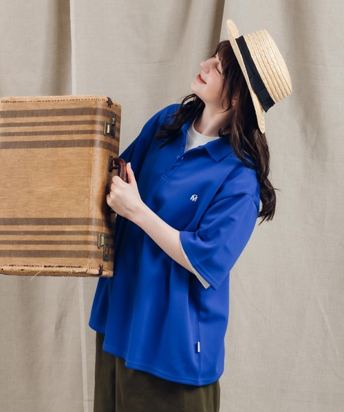 MUHET（ミュエータ）の「ポロシャツ（ポロシャツ・レディース・チャコールグレー/オフホワイト/ブルー/グリーン・X-LARGE/MEDIUM）」の6枚目の写真