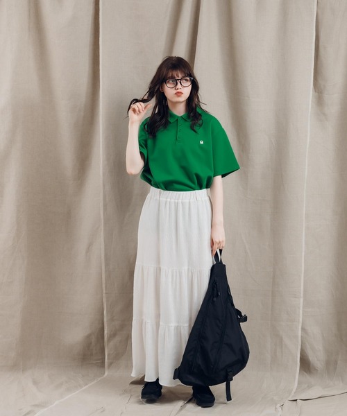 MUHET（ミュエータ）の「ポロシャツ（ポロシャツ・レディース・チャコールグレー/オフホワイト/ブルー/グリーン・X-LARGE/MEDIUM）」の19枚目の写真