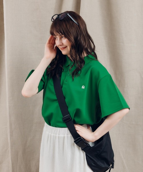 MUHET（ミュエータ）の「ポロシャツ（ポロシャツ・レディース・チャコールグレー/オフホワイト/ブルー/グリーン・X-LARGE/MEDIUM）」の17枚目の写真