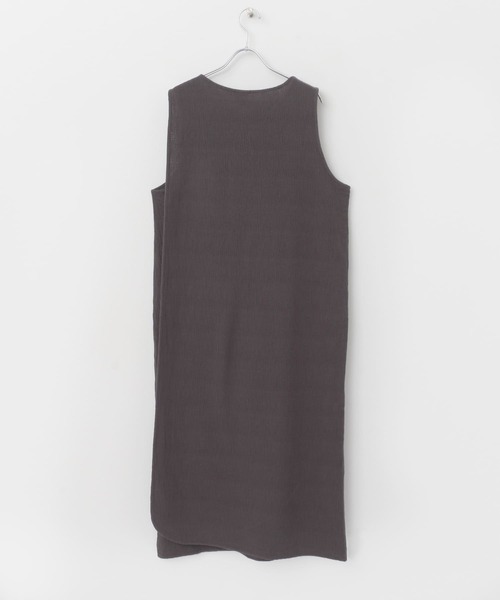 URBAN RESEARCH DOORS（アーバンリサーチドアーズ）の「コットンラップライクストレートワンピース（ワンピース・レディース・グレー系その他/チャコールグレー・MEDIUM）」の7枚目の写真