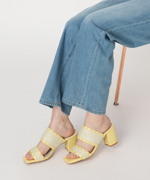 ESPERANZA（エスペランサ）の「◆ツイードカシメスタッズミュールサンダル（サンダル・レディース・ブラック系8/ブルー系8/イエロー系8/アイボリー系8・M/S/LL/L）」の19枚目の写真
