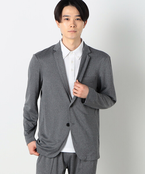 COMME CA ISM（コムサイズム）の「セットアップ対応 ウォッシャブル メッシュ ナローラペル ジャケット（テーラードジャケット・メンズ・グレー/ブラック/ネイビー・SMALL/MEDIUM/LARGE）」の9枚目の写真