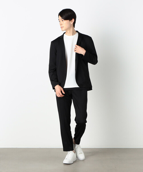 COMME CA ISM（コムサイズム）の「セットアップ対応 ウォッシャブル メッシュ ナローラペル ジャケット（テーラードジャケット・メンズ・グレー/ブラック/ネイビー・SMALL/MEDIUM/LARGE）」の12枚目の写真