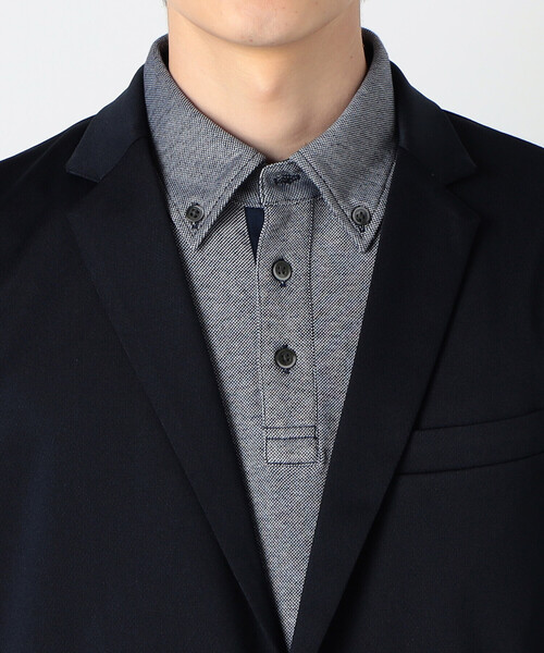 COMME CA ISM（コムサイズム）の「セットアップ対応 ウォッシャブル メッシュ ナローラペル ジャケット（テーラードジャケット・メンズ・グレー/ブラック/ネイビー・SMALL/MEDIUM/LARGE）」の19枚目の写真