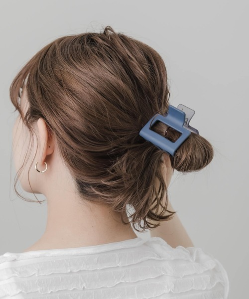 SMELLY(スメリー)の「スクエアマットカラーバンス(バレッタ/ヘアクリップ・レディース・ベージュ/ブルー・-)」の14枚目の写真