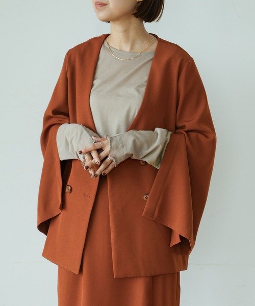 LEPSIM（レプシィム）の「【2点セット】ジャケット&スカートSETUP　966966（セットアップ・レディース・オレンジ/ネイビー/ベージュ/グレー・FREE）」の19枚目の写真