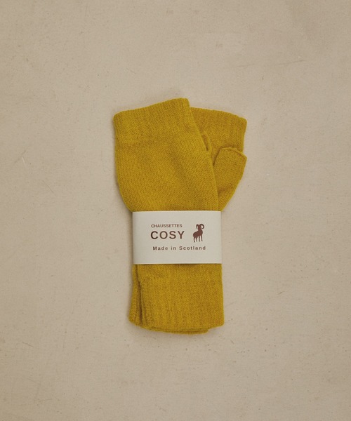 SALON adam et rope'(サロン アダム エ ロペ)の「【COSY(コージー)】2PLYフィンガーレスアームウォーマー(手袋・レディース・チャコールグレー/ブルー系その他4/イエロー系その他/オフホワイト・FREE)」の4枚目の写真