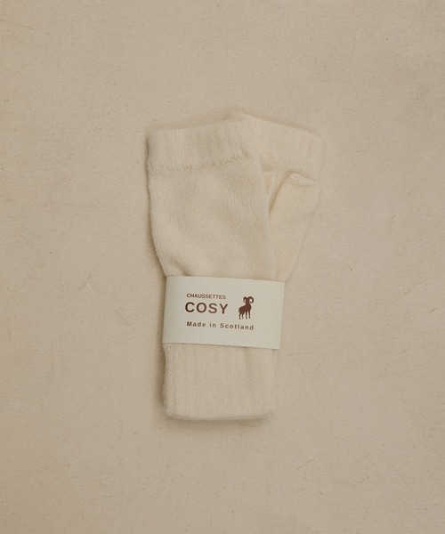 SALON adam et rope'(サロン アダム エ ロペ)の「【COSY(コージー)】2PLYフィンガーレスアームウォーマー(手袋・レディース・チャコールグレー/ブルー系その他4/イエロー系その他/オフホワイト・FREE)」の1枚目の写真