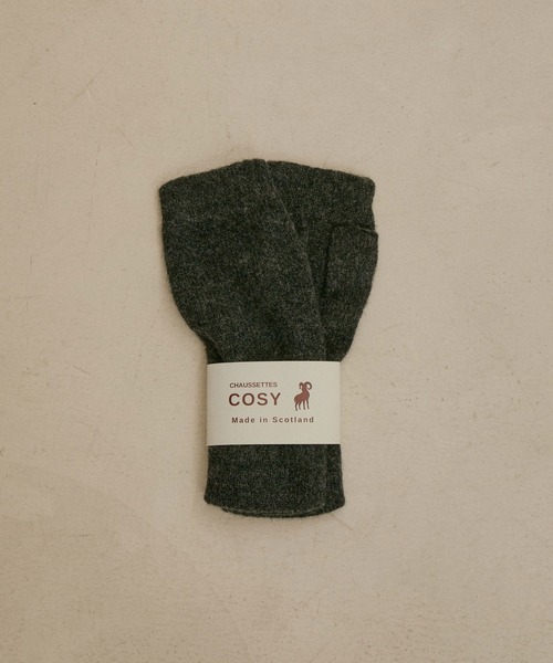 SALON adam et rope'(サロン アダム エ ロペ)の「【COSY(コージー)】2PLYフィンガーレスアームウォーマー(手袋・レディース・チャコールグレー/ブルー系その他4/イエロー系その他/オフホワイト・FREE)」の2枚目の写真