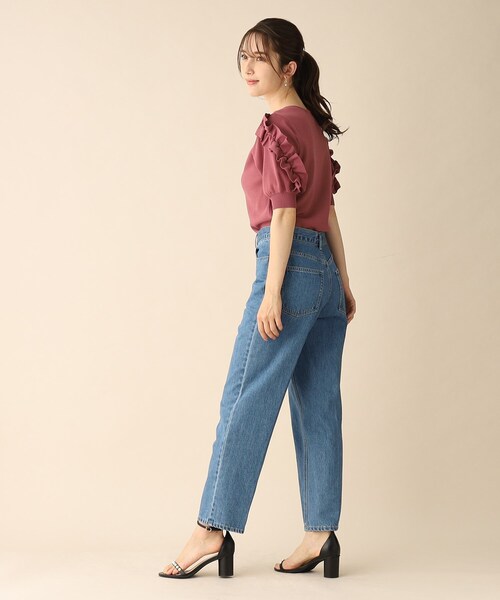 index(インデックス)の「◆センタープレステーパードデニム【洗濯機洗い可】(デニムパンツ・レディース・ブルー/ネイビー・36/38/40/42)」の16枚目の写真