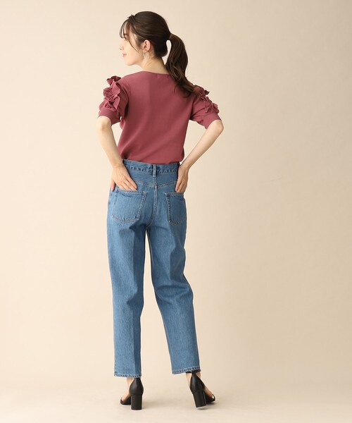 index(インデックス)の「◆センタープレステーパードデニム【洗濯機洗い可】(デニムパンツ・レディース・ブルー/ネイビー・36/38/40/42)」の9枚目の写真