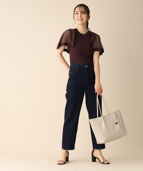 index(インデックス)の「◆センタープレステーパードデニム【洗濯機洗い可】(デニムパンツ・レディース・ブルー/ネイビー・36/38/40/42)」の20枚目の写真