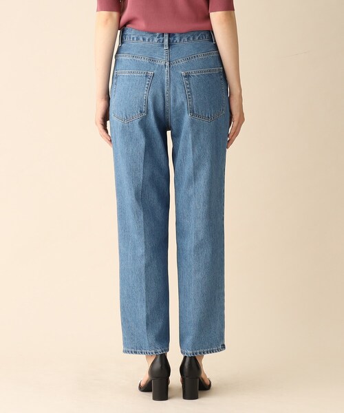 index(インデックス)の「◆センタープレステーパードデニム【洗濯機洗い可】(デニムパンツ・レディース・ブルー/ネイビー・36/38/40/42)」の4枚目の写真