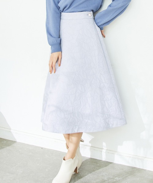 Honeys（ハニーズ）の「キルティングスカート（スカート・レディース・アイボリー/モカ/ブラック/ライトグレー・S/3L/M/LL/L）」の3枚目の写真