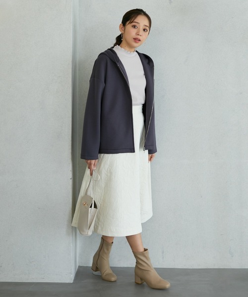 Honeys（ハニーズ）の「キルティングスカート（スカート・レディース・アイボリー/モカ/ブラック/ライトグレー・S/3L/M/LL/L）」の5枚目の写真