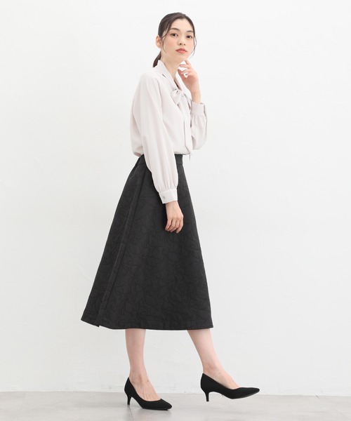 Honeys（ハニーズ）の「キルティングスカート（スカート・レディース・アイボリー/モカ/ブラック/ライトグレー・S/3L/M/LL/L）」の8枚目の写真