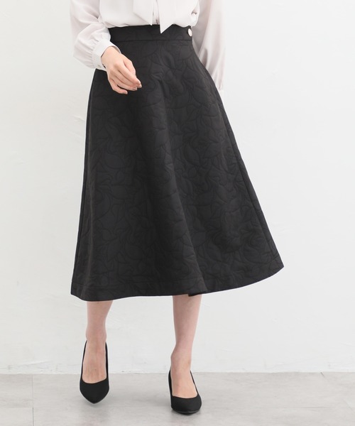 Honeys（ハニーズ）の「キルティングスカート（スカート・レディース・アイボリー/モカ/ブラック/ライトグレー・S/3L/M/LL/L）」の9枚目の写真