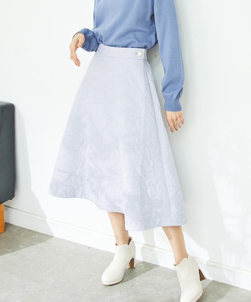 Honeys（ハニーズ）の「キルティングスカート（スカート・レディース・アイボリー/モカ/ブラック/ライトグレー・S/3L/M/LL/L）」の12枚目の写真