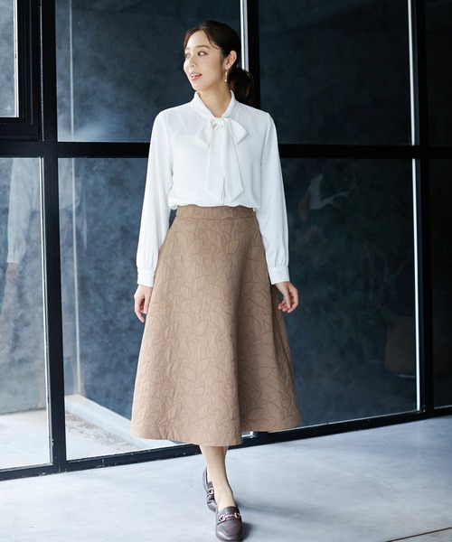 Honeys（ハニーズ）の「キルティングスカート（スカート・レディース・アイボリー/モカ/ブラック/ライトグレー・S/3L/M/LL/L）」の13枚目の写真