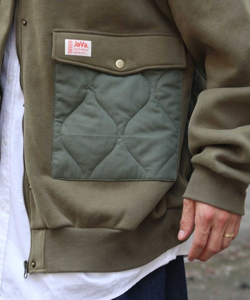 Java（ジャバ）の「《Java ジャバコラボ》異素材マッチングでこなれ感を。キルティング×裏起毛切替ジャケット（ブルゾン・メンズ・ブラック/カーキ/ネイビー・LARGE/MEDIUM/SMALL/X-LARGE/XX-LARGE）」の13枚目の写真