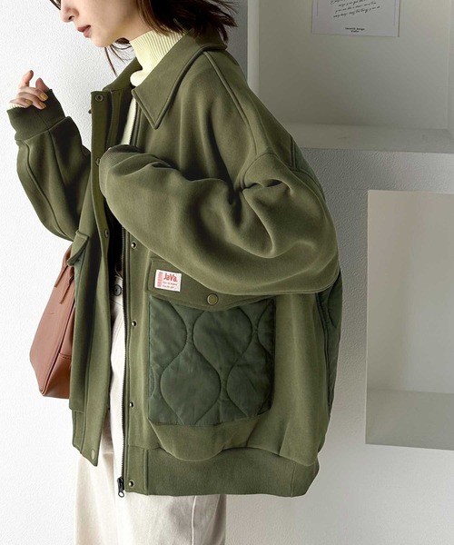 Java（ジャバ）の「《Java ジャバコラボ》異素材マッチングでこなれ感を。キルティング×裏起毛切替ジャケット（ブルゾン・メンズ・ブラック/カーキ/ネイビー・LARGE/MEDIUM/SMALL/X-LARGE/XX-LARGE）」の16枚目の写真