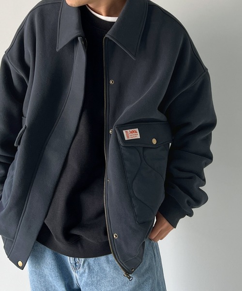 Java（ジャバ）の「《Java ジャバコラボ》異素材マッチングでこなれ感を。キルティング×裏起毛切替ジャケット（ブルゾン・メンズ・ブラック/カーキ/ネイビー・LARGE/MEDIUM/SMALL/X-LARGE/XX-LARGE）」の22枚目の写真