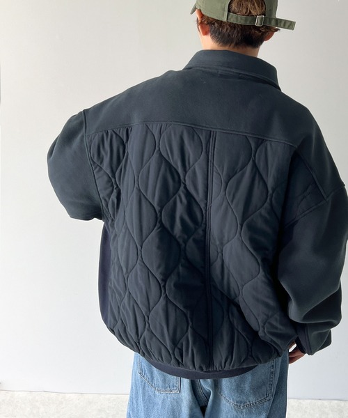 Java（ジャバ）の「《Java ジャバコラボ》異素材マッチングでこなれ感を。キルティング×裏起毛切替ジャケット（ブルゾン・メンズ・ブラック/カーキ/ネイビー・LARGE/MEDIUM/SMALL/X-LARGE/XX-LARGE）」の19枚目の写真