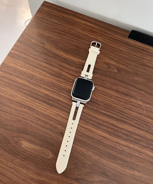 Me%(ミィパーセント)の「レザースリットAppleWatchバンド【38mm/40mm/41mm対応】 976561(デジタル腕時計・レディース・アイボリー/ブラウン・FREE)」の12枚目の写真