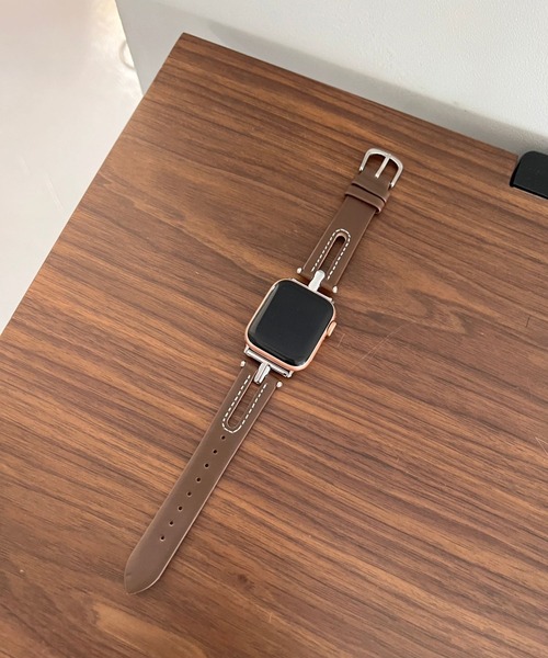 Me%(ミィパーセント)の「レザースリットAppleWatchバンド【38mm/40mm/41mm対応】 976561(デジタル腕時計・レディース・アイボリー/ブラウン・FREE)」の13枚目の写真