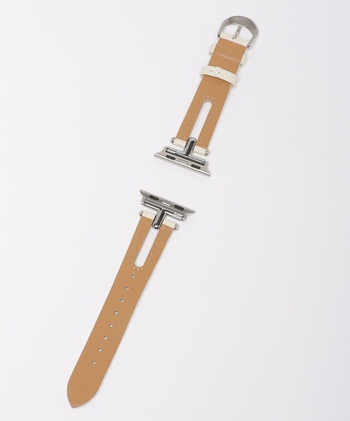 Me%(ミィパーセント)の「レザースリットAppleWatchバンド【38mm/40mm/41mm対応】 976561(デジタル腕時計・レディース・アイボリー/ブラウン・FREE)」の19枚目の写真