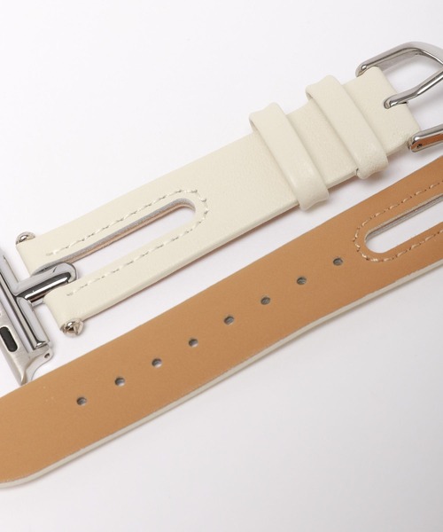 Me%(ミィパーセント)の「レザースリットAppleWatchバンド【38mm/40mm/41mm対応】 976561(デジタル腕時計・レディース・アイボリー/ブラウン・FREE)」の22枚目の写真