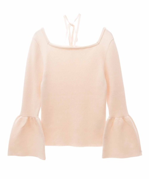 31 Sons de mode（トランテアン　ソン　ドゥ　モード）の「フレアスリーブニット（ニット/セーター・レディース・ボルドー/マスタード/ブラック/オフホワイト/ホワイト×ブラック・36）」の22枚目の写真