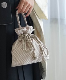 utatane | 巾着バッグ　市松　日本製(和装小物)