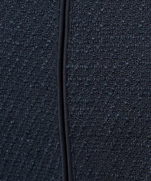SHOO・LA・RUE（シューラルー）の「◆【通勤/セレモニー】女性らしいハートネック パイピング ツイードジャケット（ノーカラージャケット・レディース・ネイビー系3/グレー系3・03/01/04/02/05）」の12枚目の写真