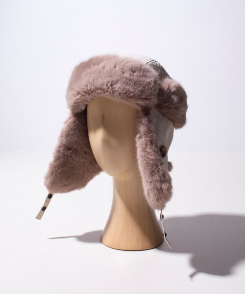 GLOSTER（グロスター）の「【GLOSTER/グロスター】ベーシックフライトキャップ リップストップ（キャップ・メンズ・ブラック系その他/ブラック/ベージュ・FREE）」の10枚目の写真