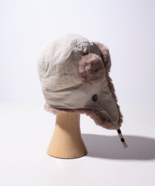 GLOSTER（グロスター）の「【GLOSTER/グロスター】ベーシックフライトキャップ リップストップ（キャップ・メンズ・ブラック系その他/ブラック/ベージュ・FREE）」の11枚目の写真