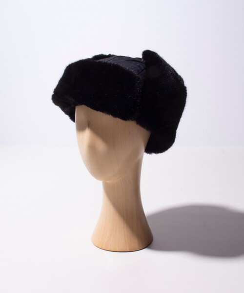 GLOSTER（グロスター）の「【GLOSTER/グロスター】ベーシックフライトキャップ リップストップ（キャップ・メンズ・ブラック系その他/ブラック/ベージュ・FREE）」の12枚目の写真