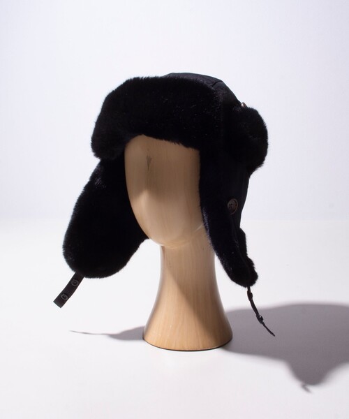 GLOSTER（グロスター）の「【GLOSTER/グロスター】ベーシックフライトキャップ リップストップ（キャップ・メンズ・ブラック系その他/ブラック/ベージュ・FREE）」の13枚目の写真