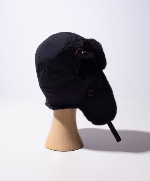 GLOSTER（グロスター）の「【GLOSTER/グロスター】ベーシックフライトキャップ リップストップ（キャップ・メンズ・ブラック系その他/ブラック/ベージュ・FREE）」の14枚目の写真