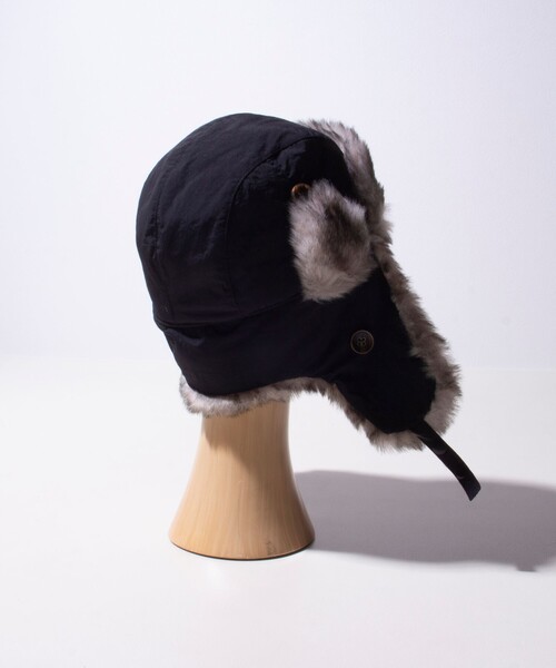 GLOSTER（グロスター）の「【GLOSTER/グロスター】ベーシックフライトキャップ リップストップ（キャップ・メンズ・ブラック系その他/ブラック/ベージュ・FREE）」の18枚目の写真