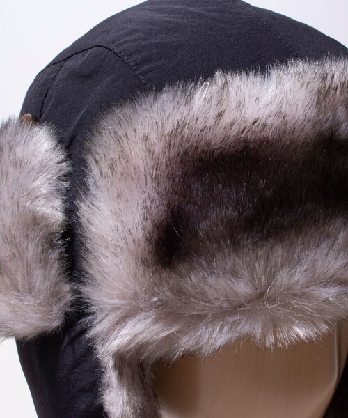 GLOSTER（グロスター）の「【GLOSTER/グロスター】ベーシックフライトキャップ リップストップ（キャップ・メンズ・ブラック系その他/ブラック/ベージュ・FREE）」の6枚目の写真