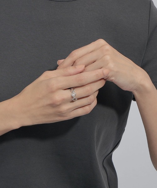 LAH(エルエーエイチ)の「シルバー パール リング(リング・レディース・シルバー・#15/#17/#13/#9/#7/#11/#19)」の6枚目の写真