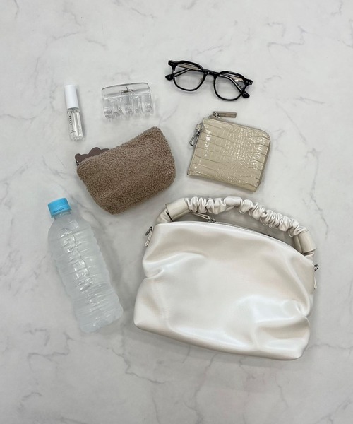 3.3 Field Trip （3.3フィールドトリップ）の「3.3 Field Trip／ギャザー2WAYBAG 2980074（ショルダーバッグ・レディース・その他1/アイボリー/ブラック・0）」の6枚目の写真