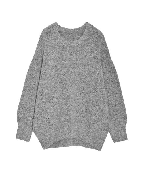 Re:EDIT（リエディ）の「起毛MIXブークレオーバーサイズニットトップス（ニット/セーター・レディース・ブルー/ベージュ/グリーン/ブラック/チャコールグレー/ピンク・MEDIUM/LARGE）」の9枚目の写真