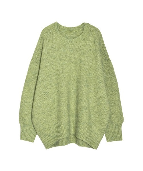 Re:EDIT（リエディ）の「起毛MIXブークレオーバーサイズニットトップス（ニット/セーター・レディース・ブルー/ベージュ/グリーン/ブラック/チャコールグレー/ピンク・MEDIUM/LARGE）」の10枚目の写真