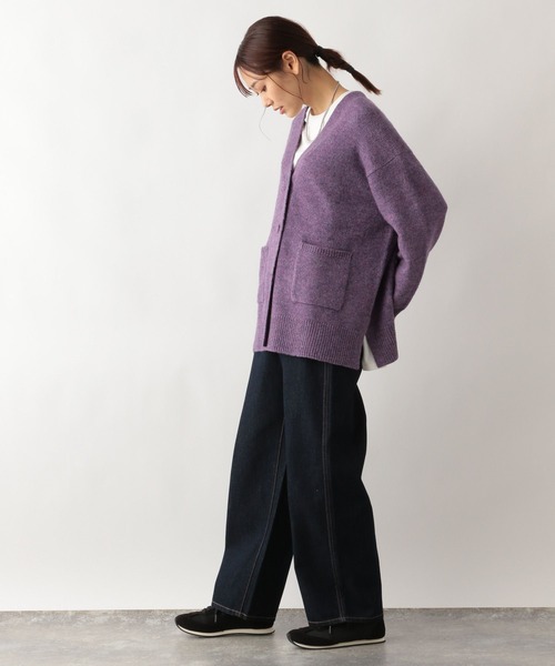 GLOBAL WORK(グローバルワーク)の「フワフワHugmeカーディガン/906731(カーディガン/ボレロ・レディース・パープル系その他7/グレイッシュベージュ/チャコールグレー/マスタード/ブルー系その他4・LARGE/MEDIUM)」の12枚目の写真