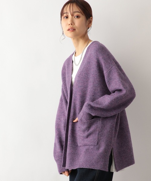 GLOBAL WORK(グローバルワーク)の「フワフワHugmeカーディガン/906731(カーディガン/ボレロ・レディース・パープル系その他7/グレイッシュベージュ/チャコールグレー/マスタード/ブルー系その他4・LARGE/MEDIUM)」の14枚目の写真