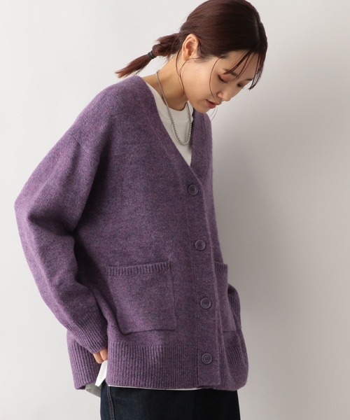 GLOBAL WORK(グローバルワーク)の「フワフワHugmeカーディガン/906731(カーディガン/ボレロ・レディース・パープル系その他7/グレイッシュベージュ/チャコールグレー/マスタード/ブルー系その他4・LARGE/MEDIUM)」の15枚目の写真